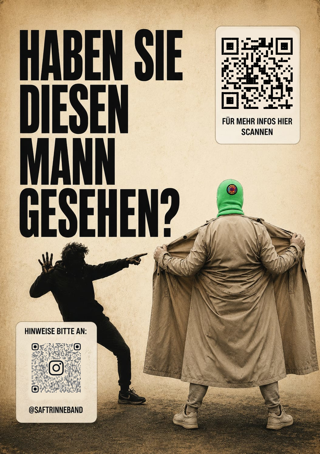 Fahndungsplakat mit der Aufschrift: Haben Sie diesen Mann gesehen?